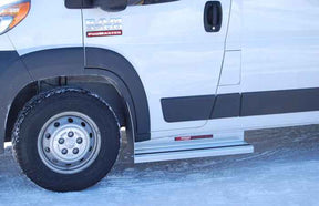 Running Boards Classicpro Series Extruded 4 Inch 14-18 Ram Promaster Van 159 Inch Aluminum Driver/Full Length Passenger Bright Owens Products Running Board Owens Products