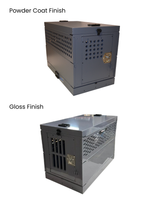 Dog Crate 55313G Professional K9 Series Large Collapsible Working Dog Crate / Single Compartment / 22.25 W x 34 D x 29 H / Mill Finish Aluminum / Glossy Gray / Owens Products Professional K9 Series Owens Products