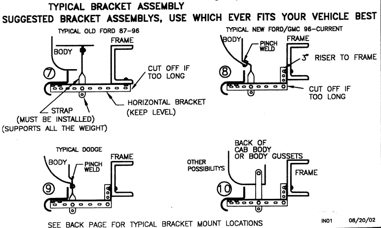 Bracket Kit 30 Inch Bracket Pair With Bolts / BK92 / Owens Product ...