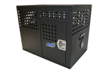 Dog Crate 55324 Professional K9 Series XL Tactical Single Compartment / Side Door / 40 W x 26 D x 30 H / Holes for Ventilation / Black / Mill Finish Aluminum / Owens Products