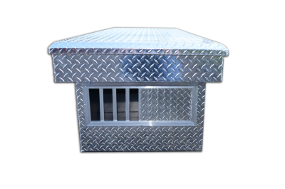 Diamond plate dog box shop