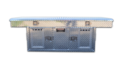 Dog Box 55072 Hunter Series Double Compartment with Top Storage 71 W x 27 D x 25 H Crossover Standard Vents Diamond Trea Owens Products